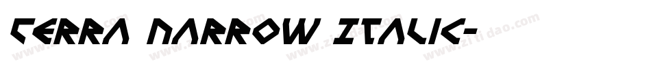 Terra Narrow Italic字体转换